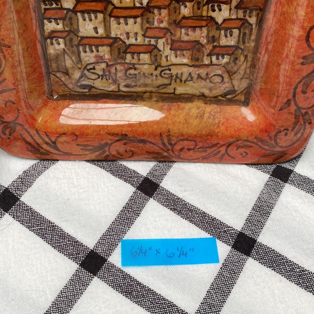 Decorative hanging pottery dish (by Assuntini) - Picture 6 of 7